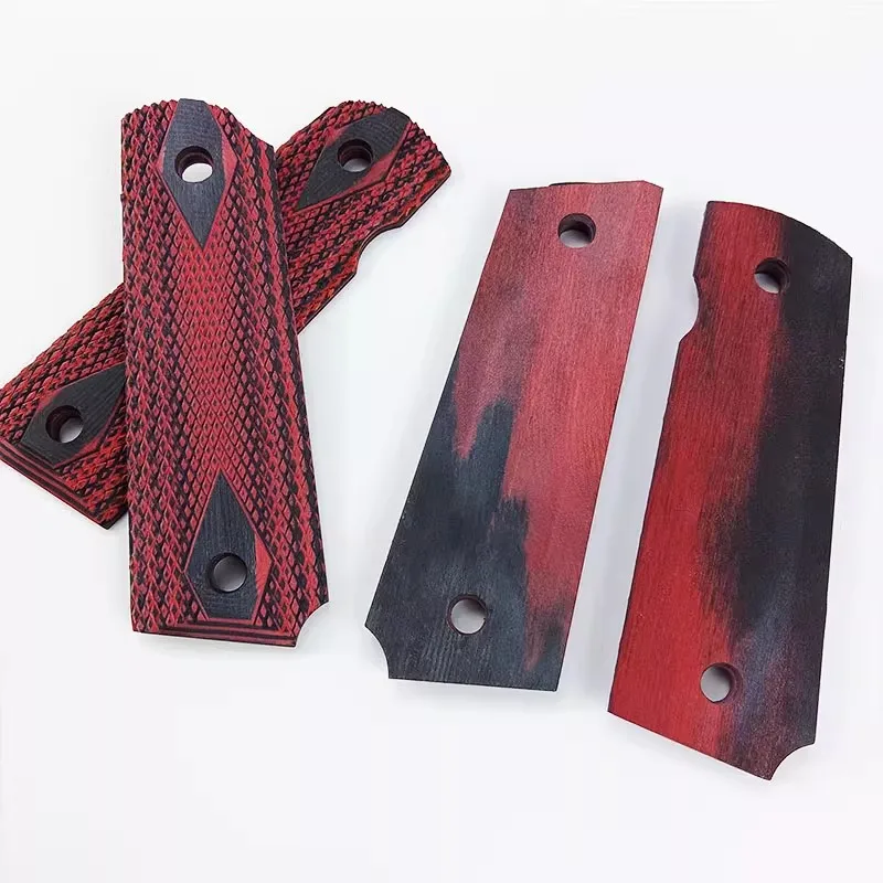 Poignées Mécaniques De Luxe Style 1911 – Bois Noir Et Acrylique – Grips Custom DLX Luxe