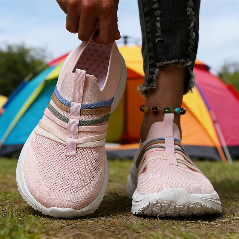 New Women's Wide Last Shoes Comfortable Soft Minimalist Fashion Walking Sneakers Outdoor Tennis Slow Running Women Platform Shoe