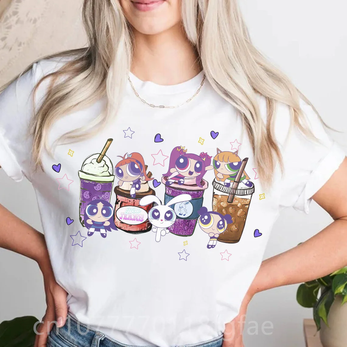 

Kpop NewJeans Graphic T Shirt Fashion Harajuku T-Shirts Men Women Kpop Short Sleeve Oversized Casual Cotton T-Shirt Streetwear