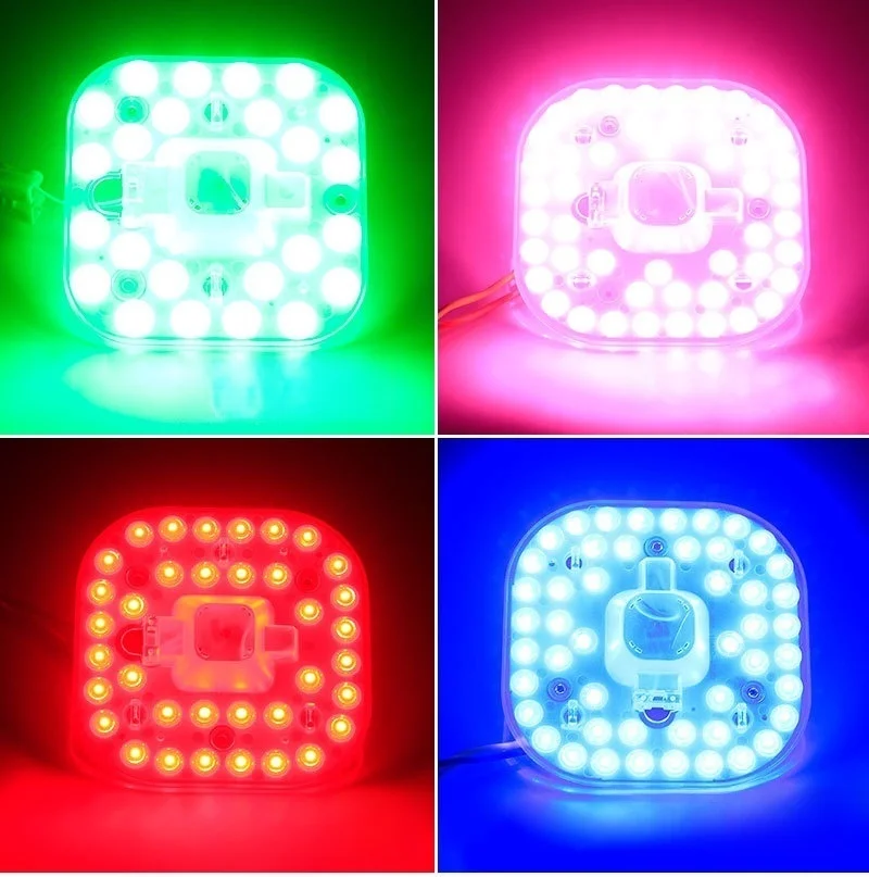 RGB LED Ceiling Light Module AC220V 230V 240V 12W 18W 24W 36W Red Green Blue Yellow Pink White Icy Blue