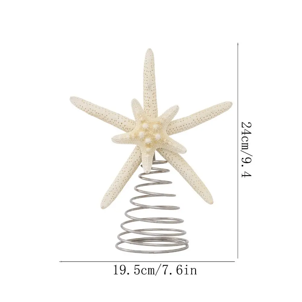 Iron Festive Starfish Decor Collectible Handmad Star Treetop Decorations DIY Display Starfish Treetop Ornament Children Toys