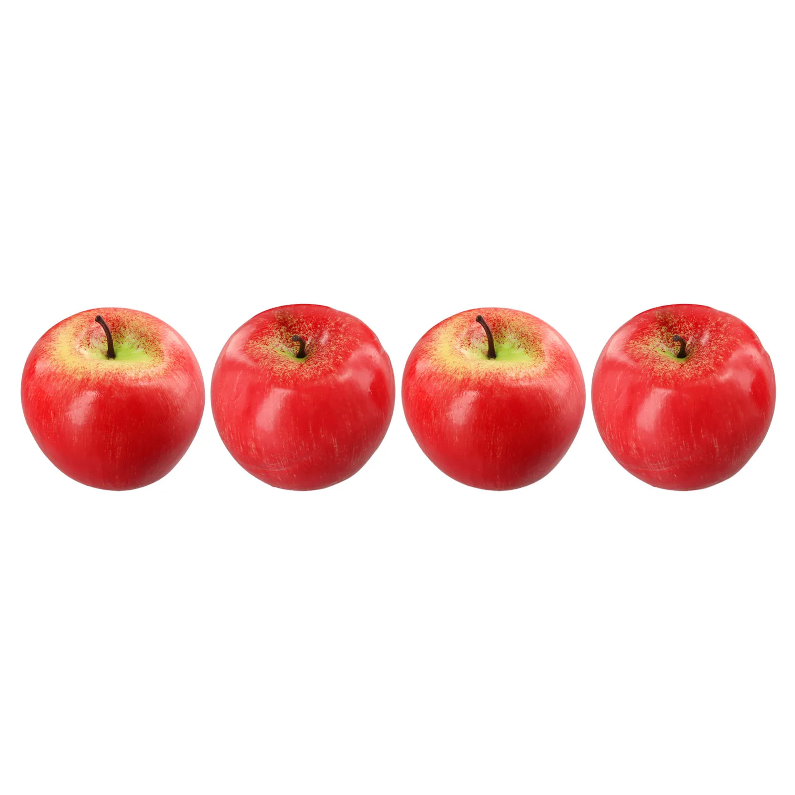 Artificial Fruit Plastic Apples 4pcs Fake Red Apples Display For Kitchen Home Foods Decor Home Party Decoration artificial fruits and vegetables