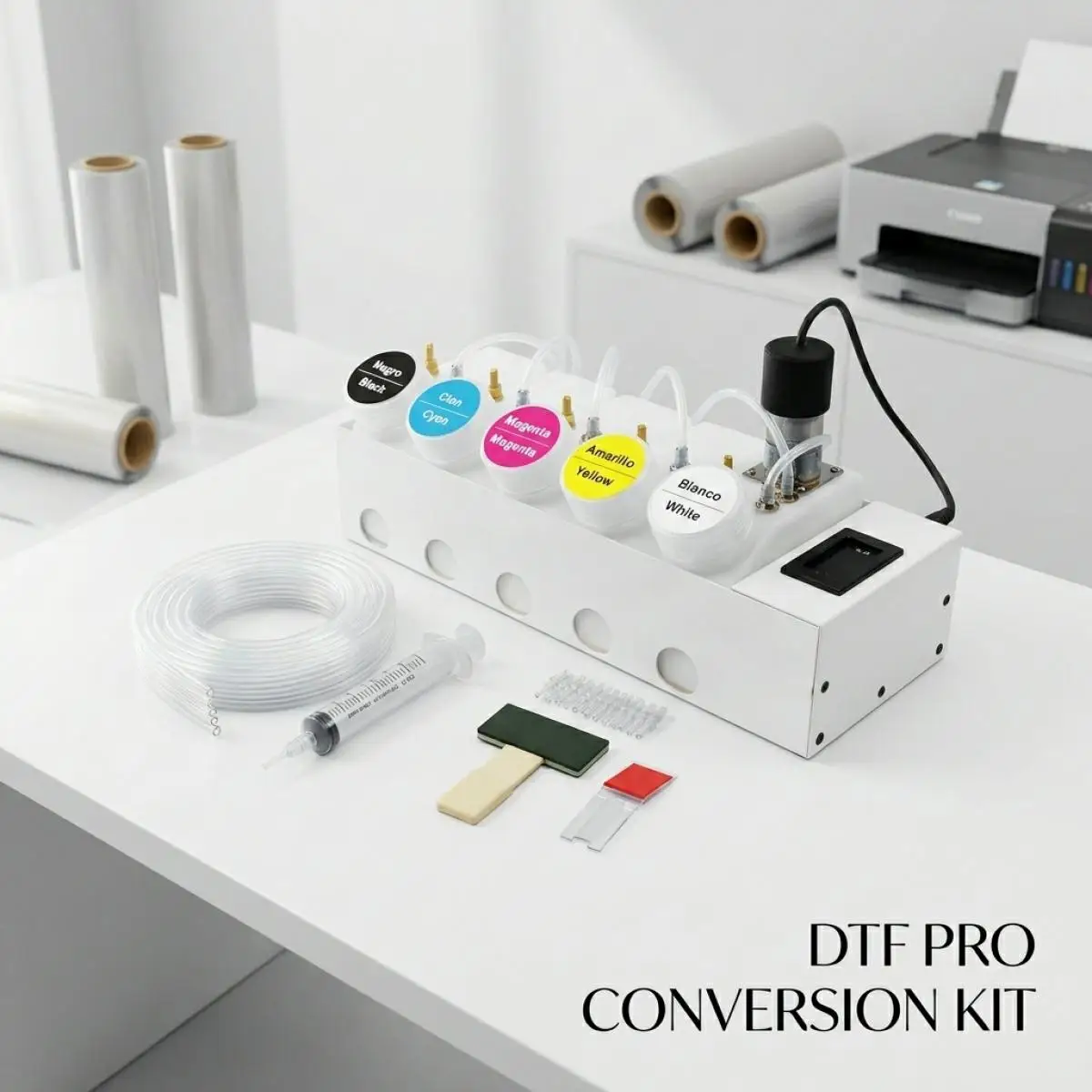 ET8550 XP15000 DTF CISS 잉크 시스템 변환 DIY 키트 범용 화이트 잉크 탱크 교반기 (엡손 L18050 L8050 L18100 L805 호환)