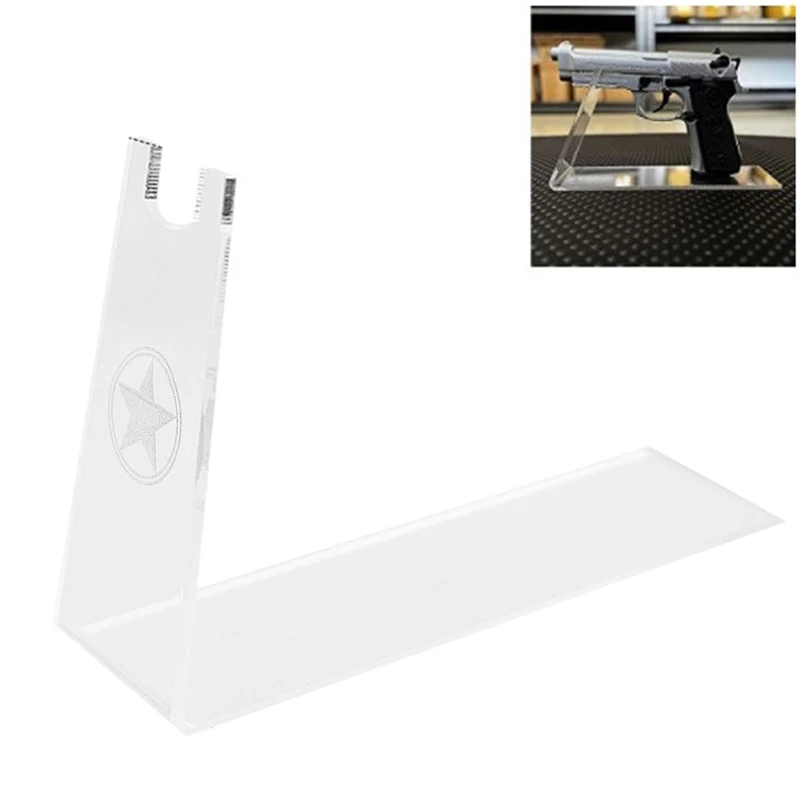 

1 Pc Boutique Transparent Acrylic Display Props Pistol Rack Pistol Model Display Rack Cosmetics Jewelry Toys Shoes Storage Tools