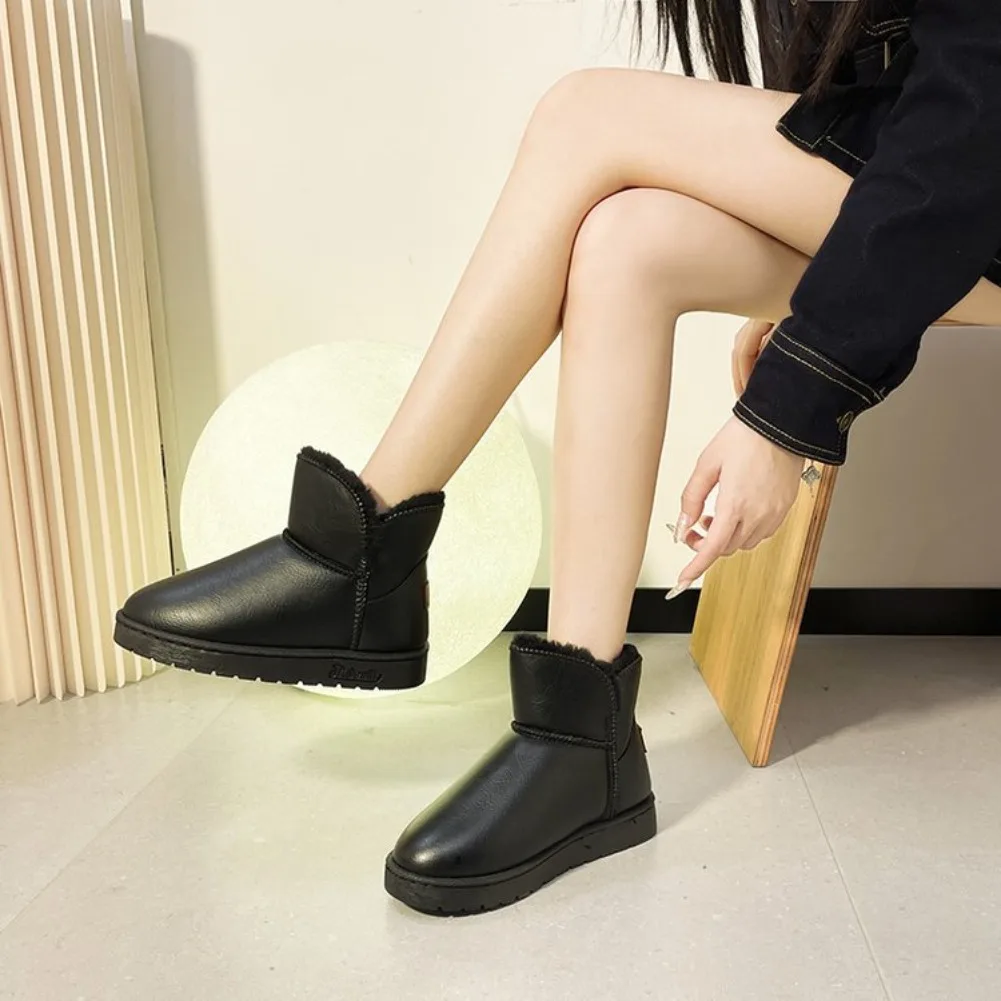 2025 New Classic Thickened Fluff Women's Snow Boots Comfortable Warm Ankle Boots Women Winter Ladies Shoes Chunky Botas Mujer