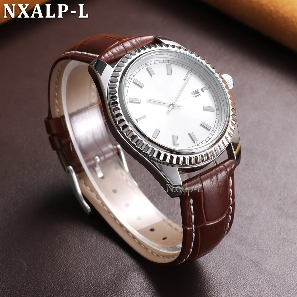 Elegant Calfskin Leather Watch Band - Universal Fit Wristband