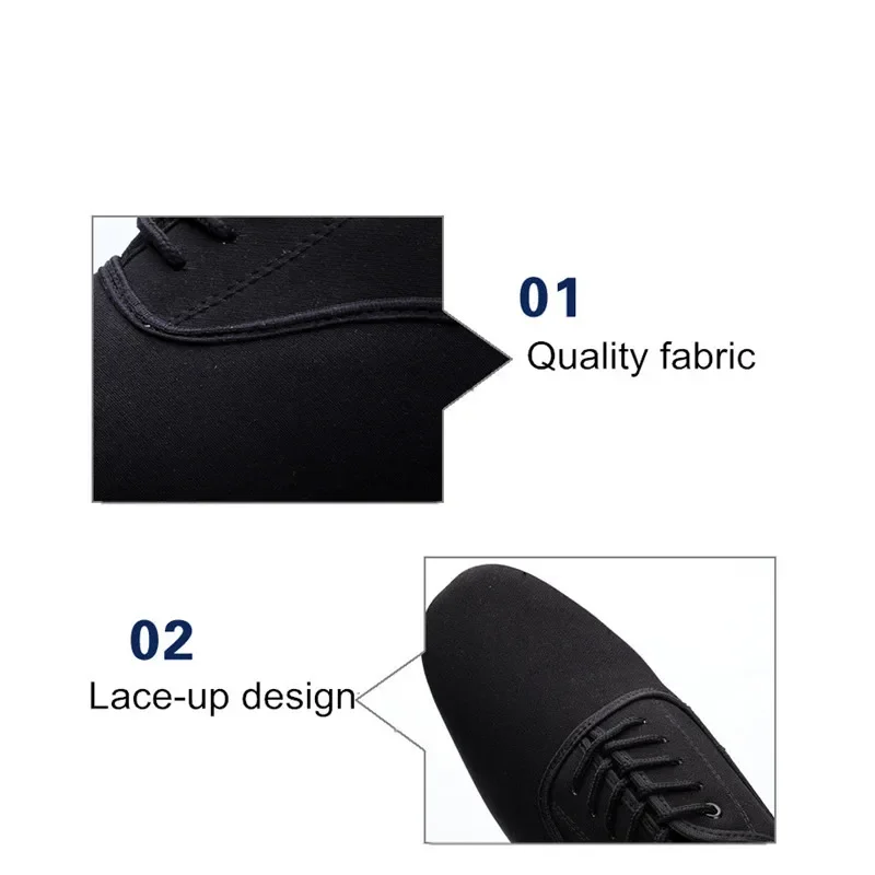 Men's Modern Jazz Sneaker for Men Professional Black Oxford Upper Latin Salsa Shoe Plus Size Low Heel Tango Ballroom Dance Shoes 6