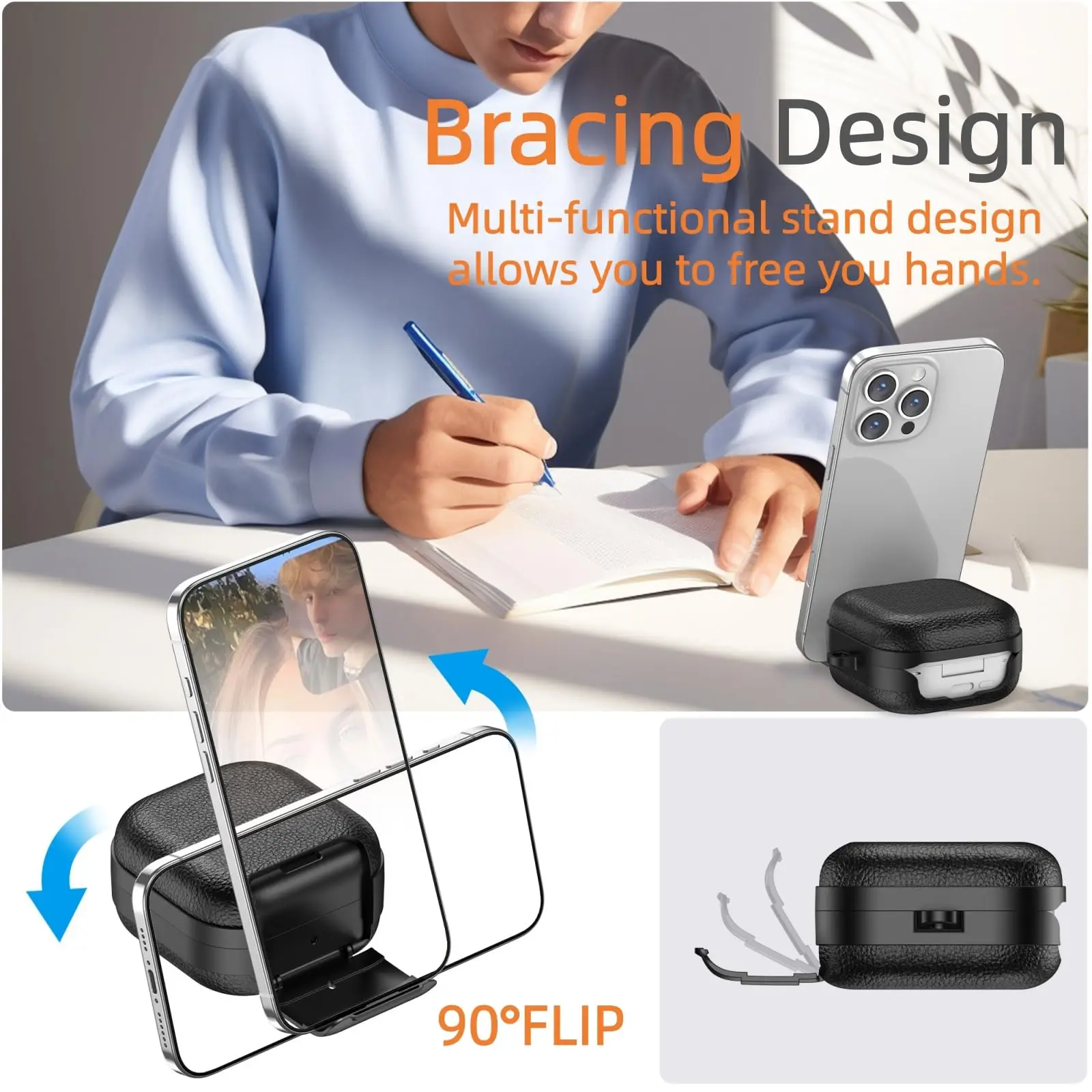 Enhanced Wireless Earbuds Protective Case with Keychain & Lanyard