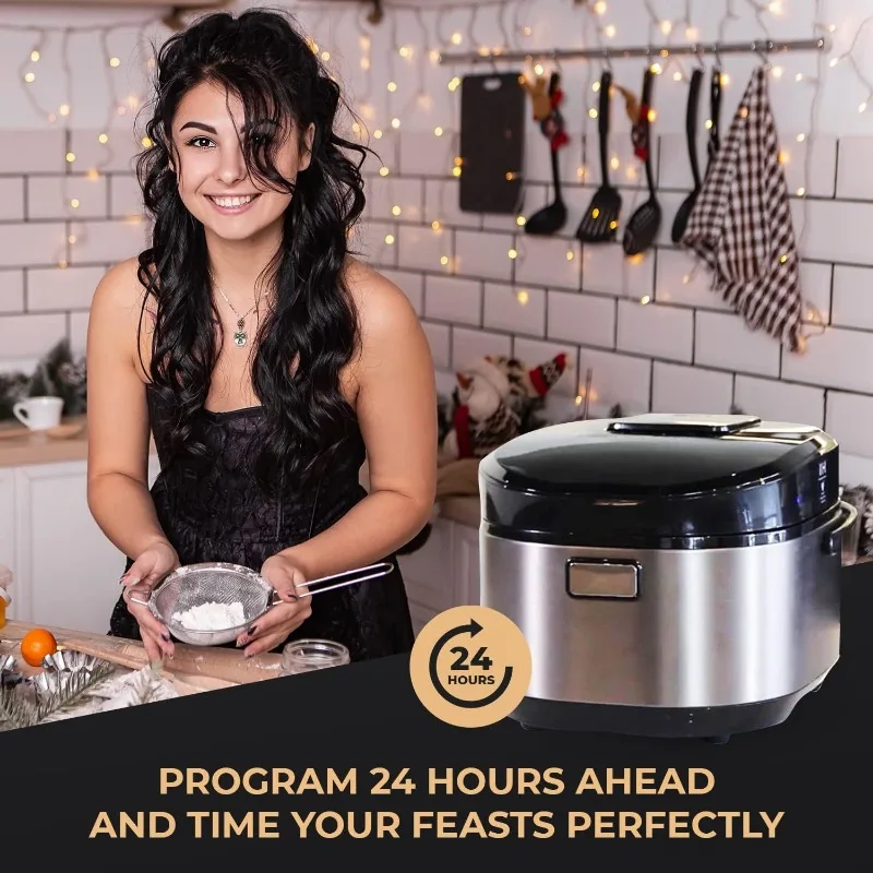 Rice Cooker and Warmer, 1.8L, 10 cups of rice, Non-Coating inner pot, Efficient, Multiple function, Induction Heating (10 cups) 6