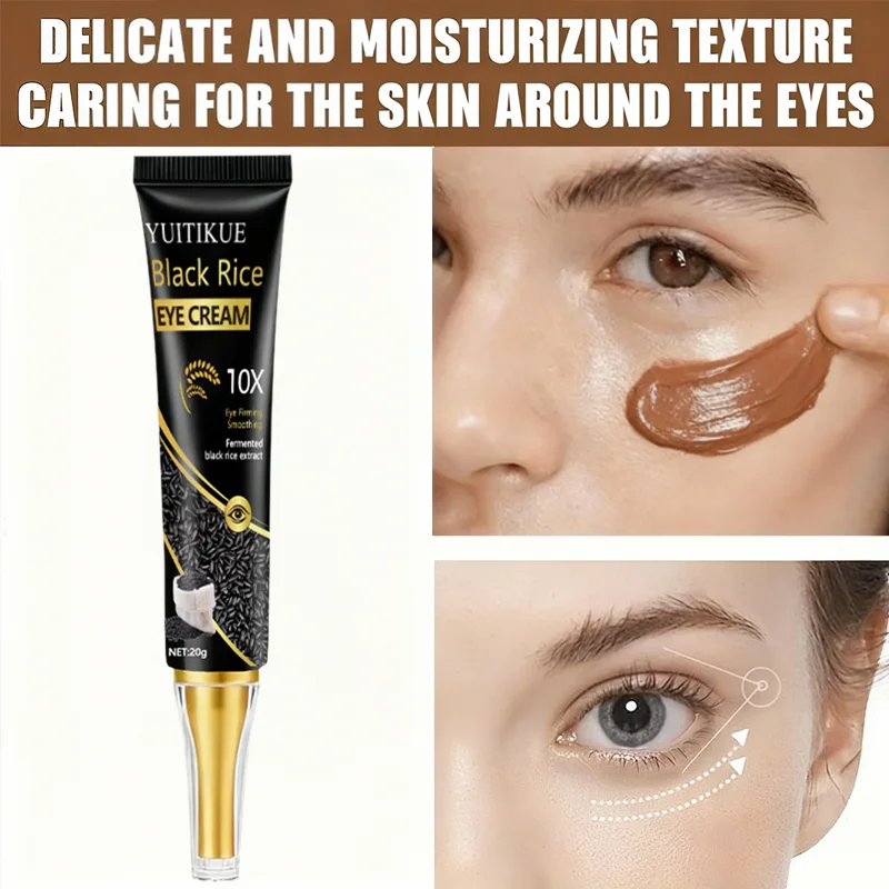 Black Rice Eye Cream 10x Tightening And Smoothing for Eye Skin Fermented Black Rice Extract for Beauty And Skincare