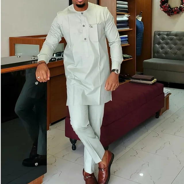 Tunji Long Sleeve Kaftan Outfit - Image 2