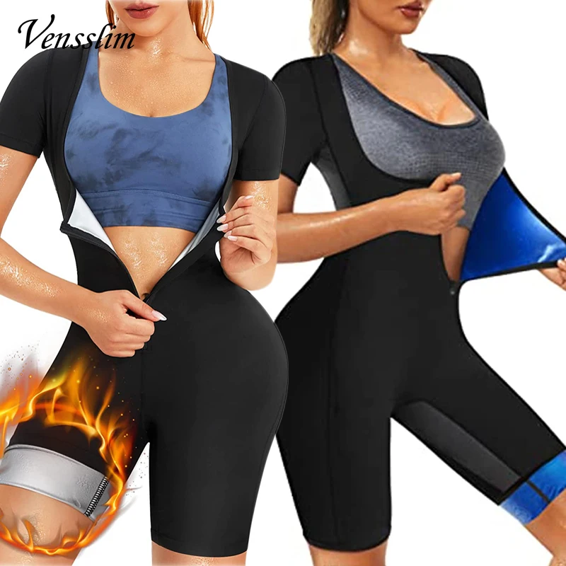 KUMAYES Trainingspak voor dames, afslanken, zweten, anti-cellulitis, sportpak, om te zweten, fitnesspak, buikspierpak, zweet, Zwart-zilver., 3XL KUMAYES Trainingspak voor dames, afslanken, zweten, anti-cellulitis, sportpak, om te zweten, fitnesspak, buikspierpak, zweet, Zwart-zilver., 3XL