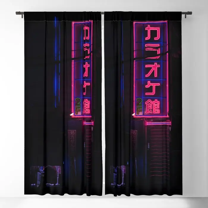 

Neo Tokyo Blackout Curtains 3D Print Window Curtains For Bedroom Living Room Decor Window Treatments