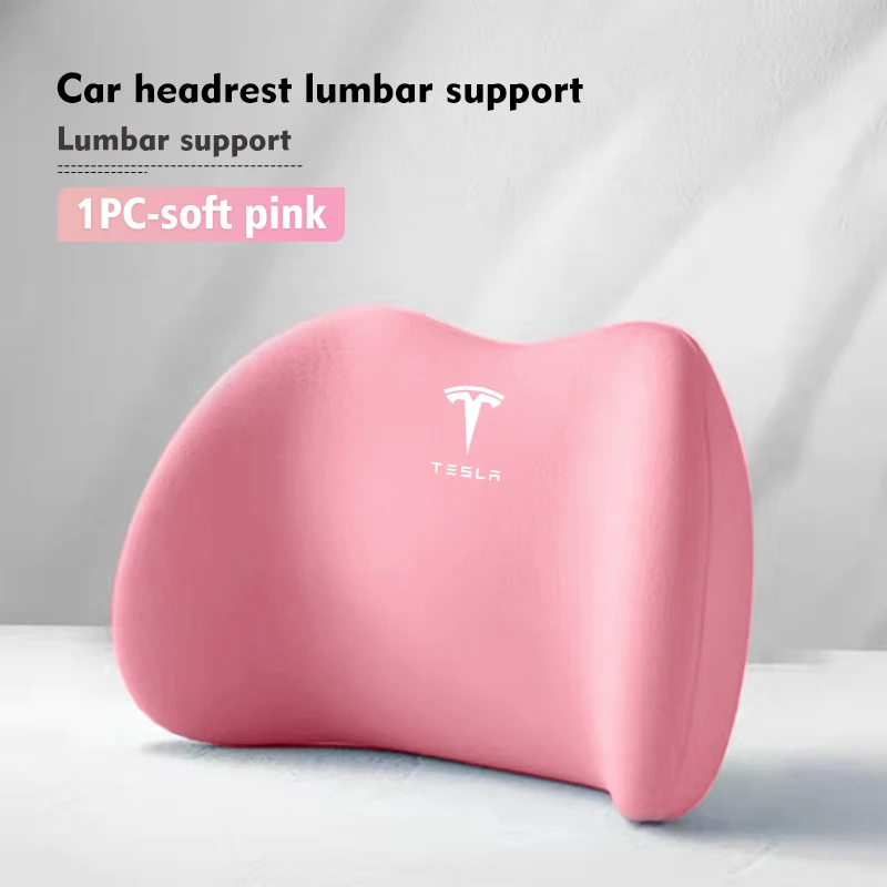 Almohada para el respaldo del asiento del automóvil Tesla, reposacabezas, soporte lumbar para el cuello y la columna cervical, modelo 3 YSX 2021 Roadster Cybertruck Juguete