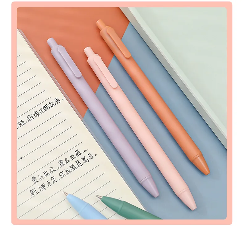 Mr. Paper 5 Style Macaron Color Gel Pens Student Exam Learn Simple Black Ink  Pen Good-Looking Office Accessories Stationery - AliExpress