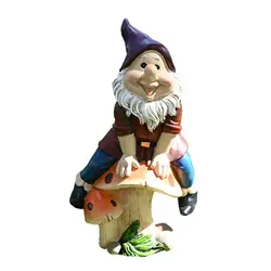 Whimsical Resin Garden Gnome Statue - Playful Dwarfs Figurines for Creative Lawn Decoration (03)