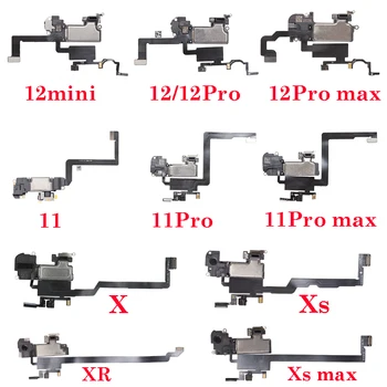 1Pcs Earpiece With Proximity Light Sensor Flex Cable For iPhone X XR XS MAX 11 12 Pro max Mini Ear Speaker Replacement Parts