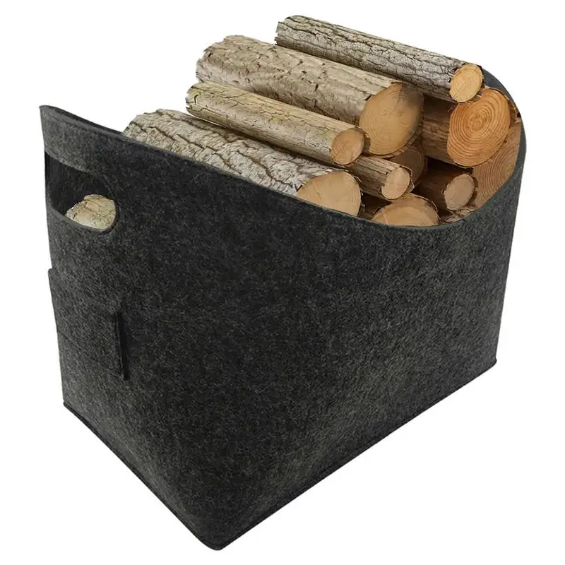 FirewoodStorageBagCanvasLogCarrierBagWaxedFireplaceOutdoor