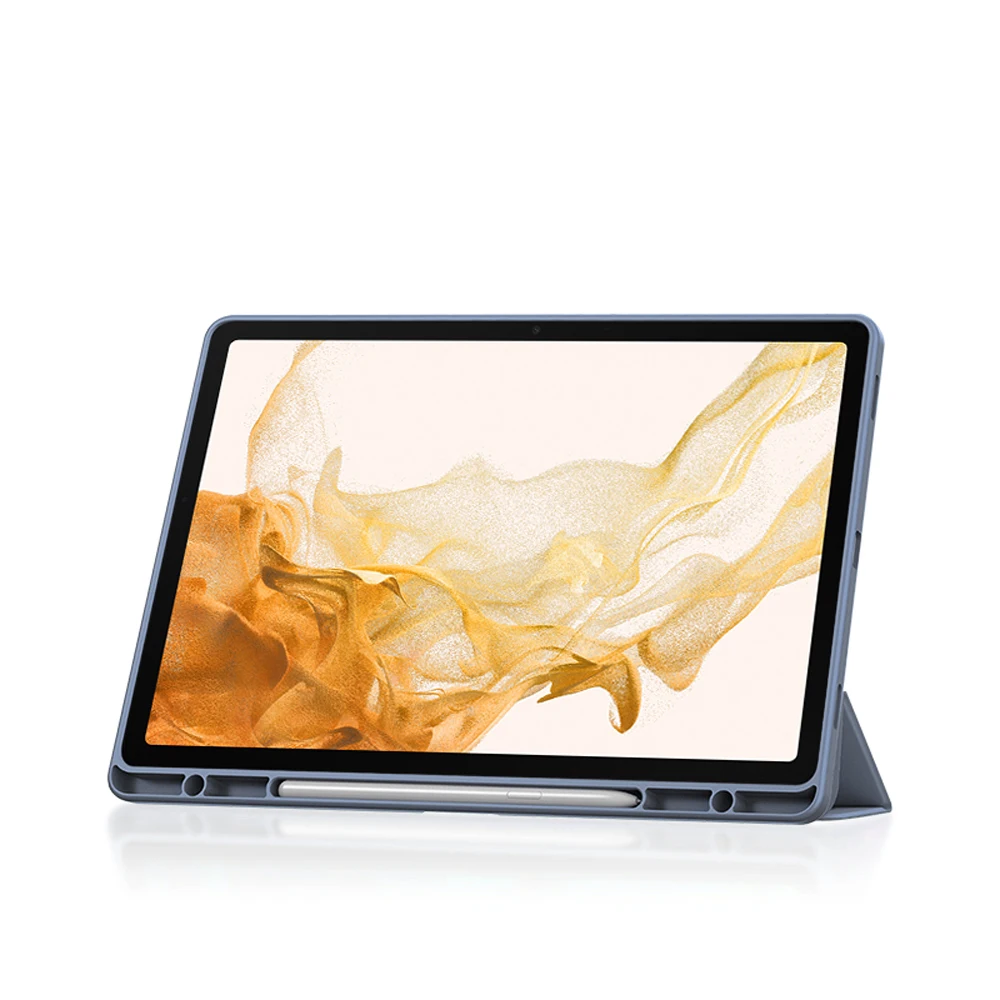 Clear Back Protective Case with Pencil Holder for Samsung Galaxy Tab S Series and Tab A Series Tablets
