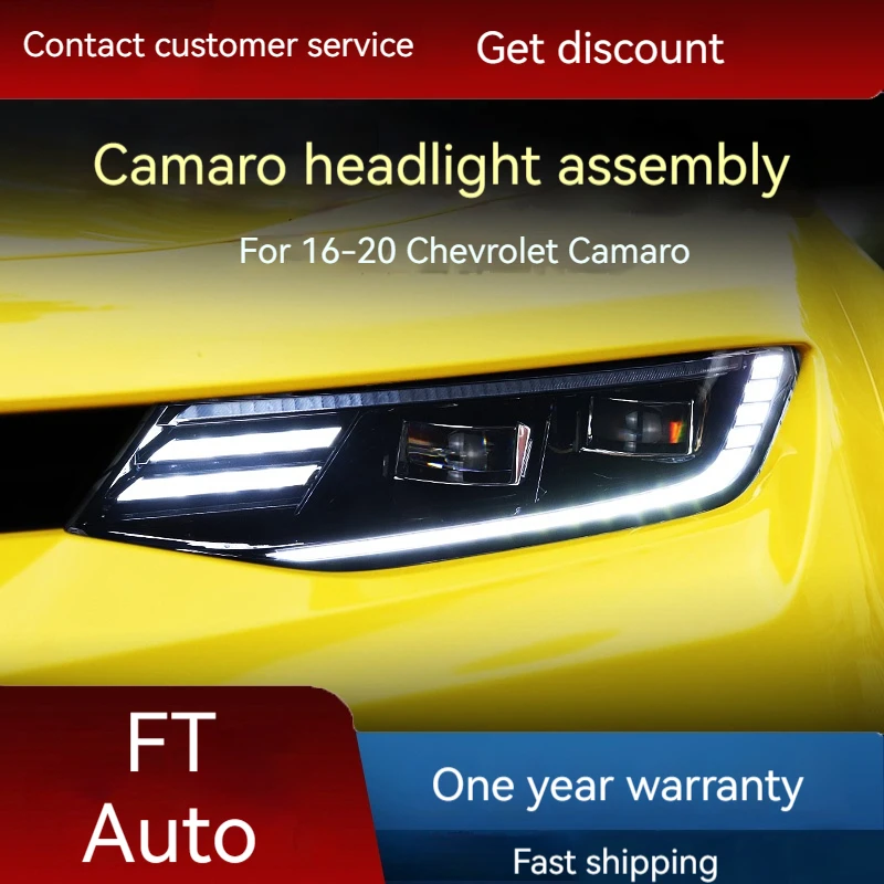 

Автомобильные фары для 16-20 Camaro, фары в сборе, Шмель, модифицированные дневные ходовые огни, плавные поворотники