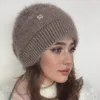 1pc Knit Hat With Lining, Women's Warm Ear Protection Winter Hat, Fashionable All-Match Design Suitable For Daily Wear And Skiin 2