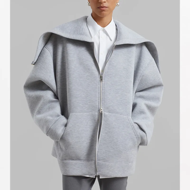 

Zipper Hooded Loose Casual Top Coat Long Sleeve Hoodie for Women