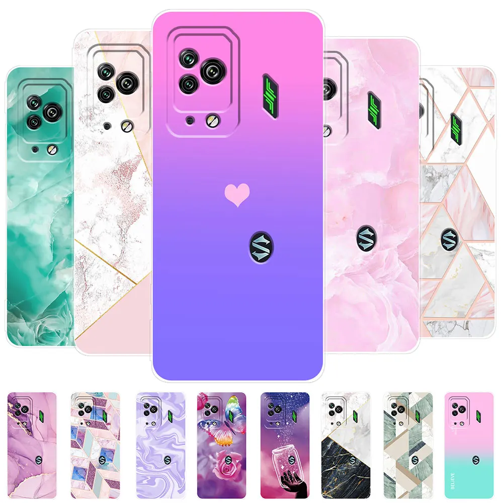 Per Black Shark 5 Pro Custodia Black Shark 5 Cover Soft Silicon Clear Fashion Cover Posteriore Per Black Shark 5 Pro Tpu Fundas