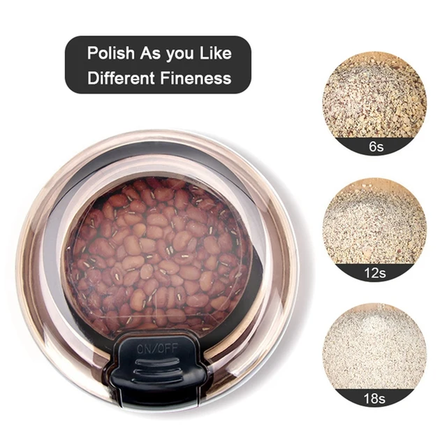 Mini Hordozható Elektromos Kávébab Daráló Konyhai Szerszám Gyógynövények Só Bors Dió Szemcsék Zúzó Eu Dugó -Black - Image 3