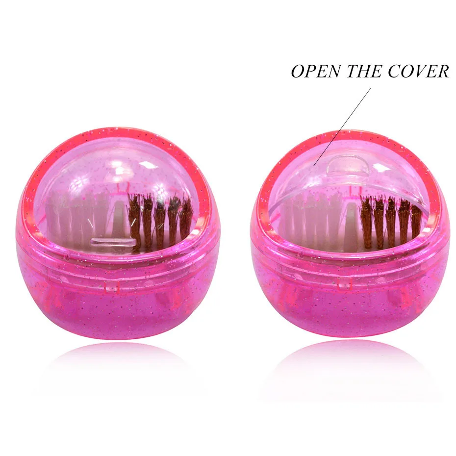 Plastic Nail Drill Bit Cleaning Brush Portable Soft Hard Brush Cleaner Box Professional Nail Art Equipment Manicure Accessories 6