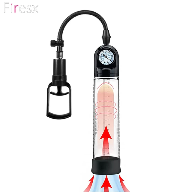 Man Manual Penis Ampliador Vacuum Pump Extender Penile Trainer.