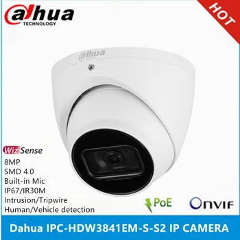 Dahua IPC-HDW3841EM-S-S2 8MP Built-in Mic IP67 IR30m SMD 4.0 AI SSA Eyeball WizSense Network IP Camera 1