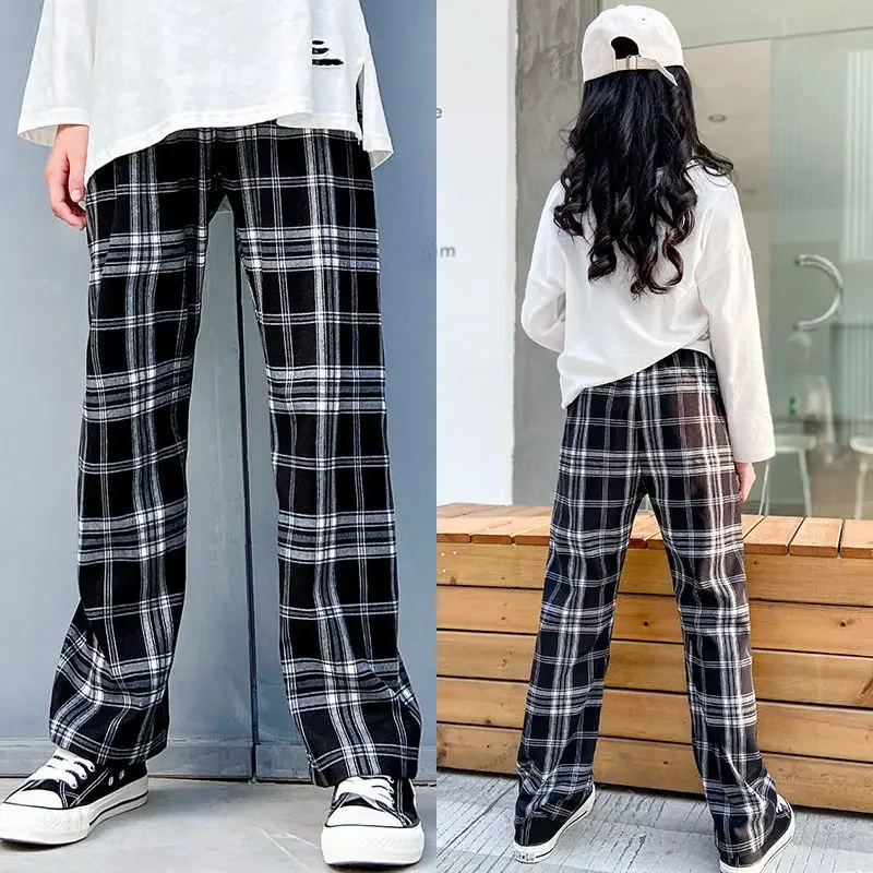 Junior Pj Pants|Discover versatile style with our Plaid Pants for Girls,  crafted from a blend of cotton and polyester for all-season comfort. These  trousers, designed for teens aged 7-16, feature an ...