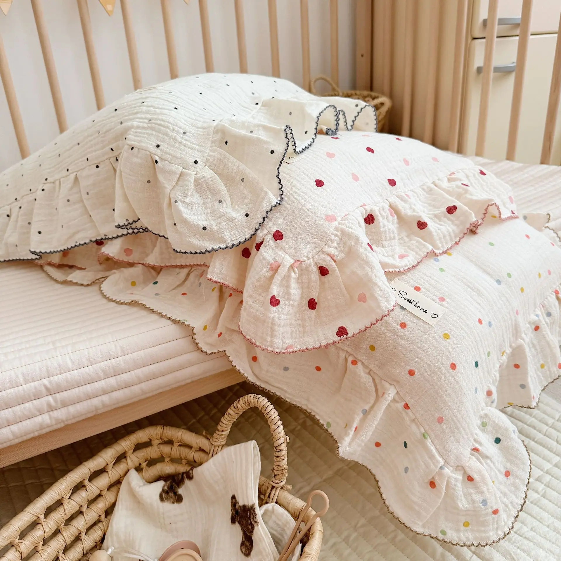 Baby Pillowcase Floral Cotton Muslin Newborn Pillow Case Pillow Cover for Baby baby pillowcase