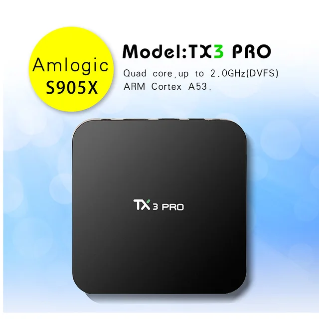 Clearance sale: TX3 PRO SET TOP BOX Amlogic S905X Smart TV BOX Android 4K Quad Core 1G DDR3 8G ROM 2.4G WIFI Media Player