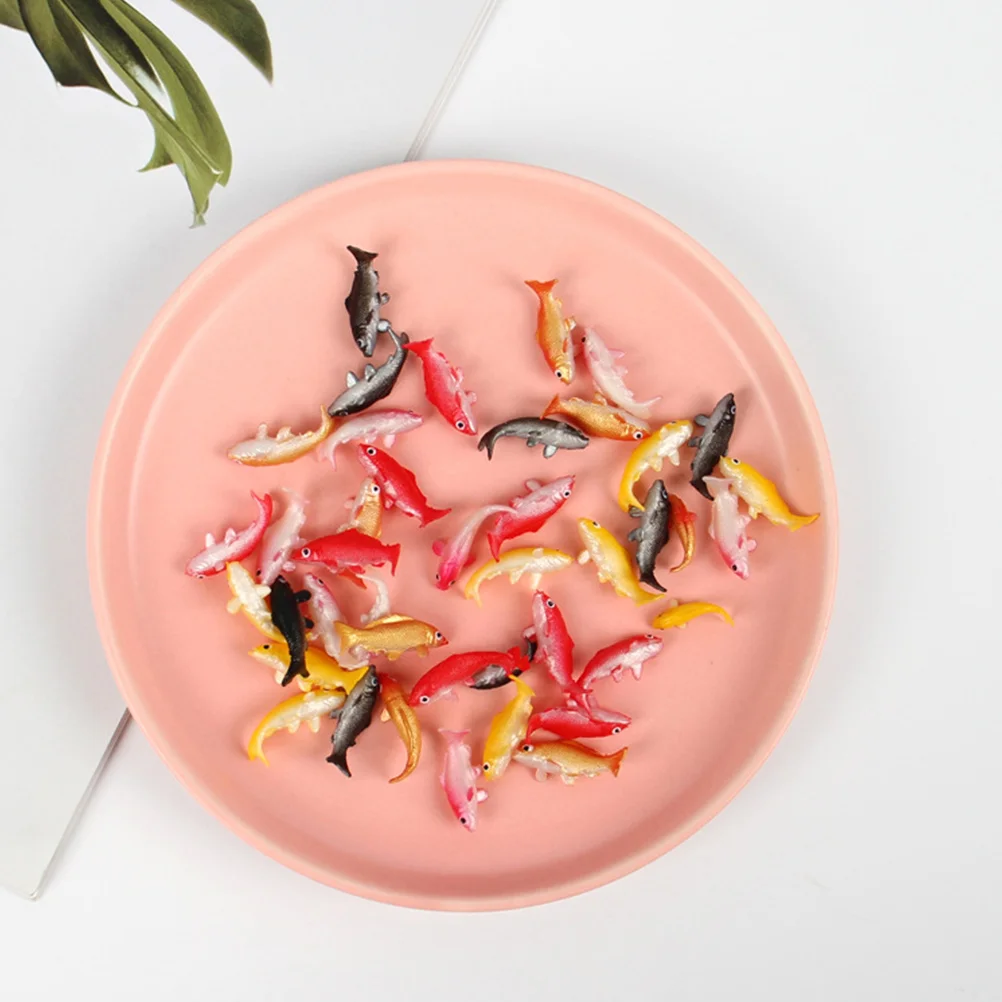 

8/10/12pcs Dollhouse Miniature Goldfish Model Simulation Mini Fish Carp Animal Figure Kids Toys Home Decoration Mixed Style