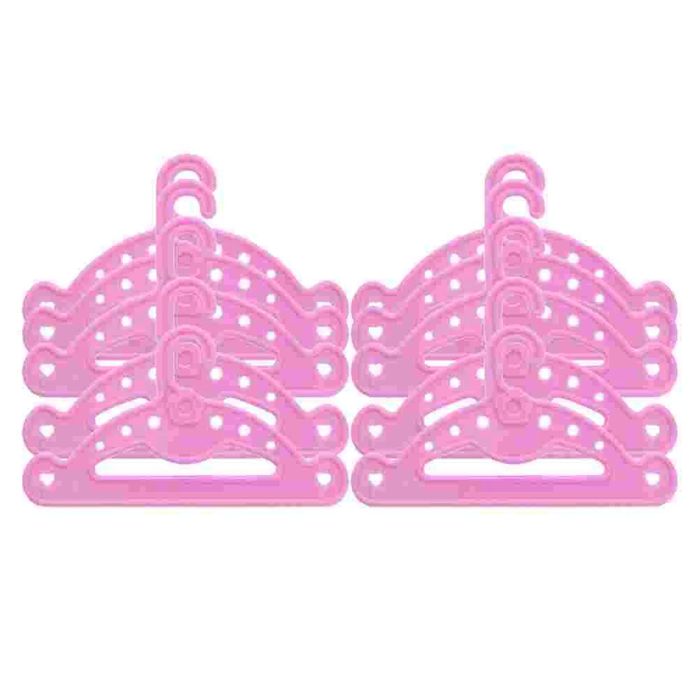 

10 Pcs Coat Hangers Useful Clothes Wardrobe Simple Dolls Accessory 18 Inches