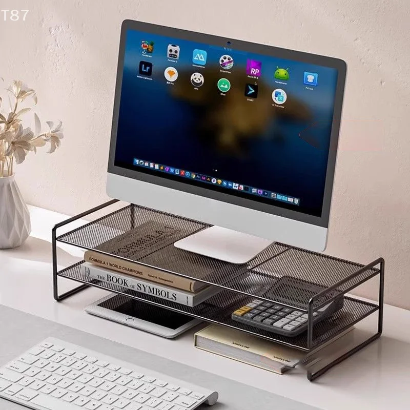 PC Screen Stand Bracket Desktop Storage Organizer For Printer Keyboard Mouse Computer Monitor Riser Holder Laptop Cooling