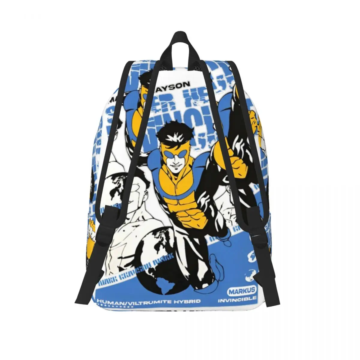 Invincable Backpack Invincible Universe Cartoon Omni-Man Backpack with Pocket Student Work ...