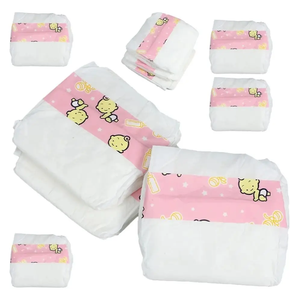10 pezzi mini pannolini casa da gioco pannolini bambole rinate decorare finta accessori per bambini pannolini in miniatura casa delle bambole pannolini per bambini - immagine 5