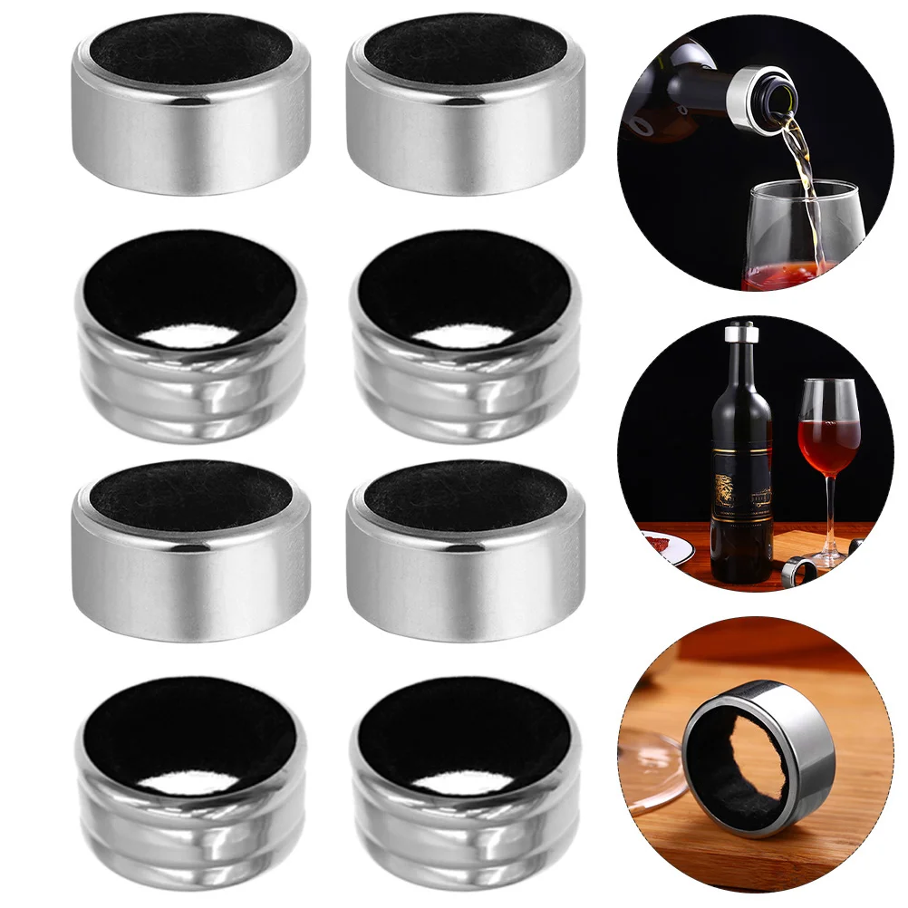 

12pcs Stainless Steel Bottle Drip Collar Ring Bottle Collars Drip Ring Silver