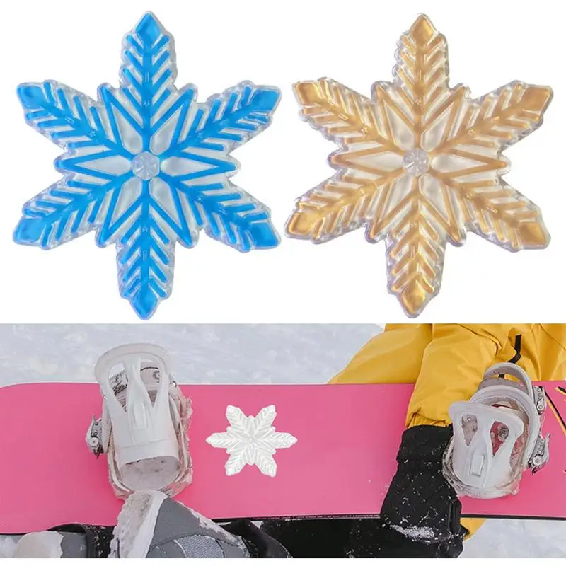 Anti-Slip Stomp Pad Mat Snowflake Shape Stomp Mat Pad Enhanced Grip Snowboarding Pads Portable 3D Raised Design For