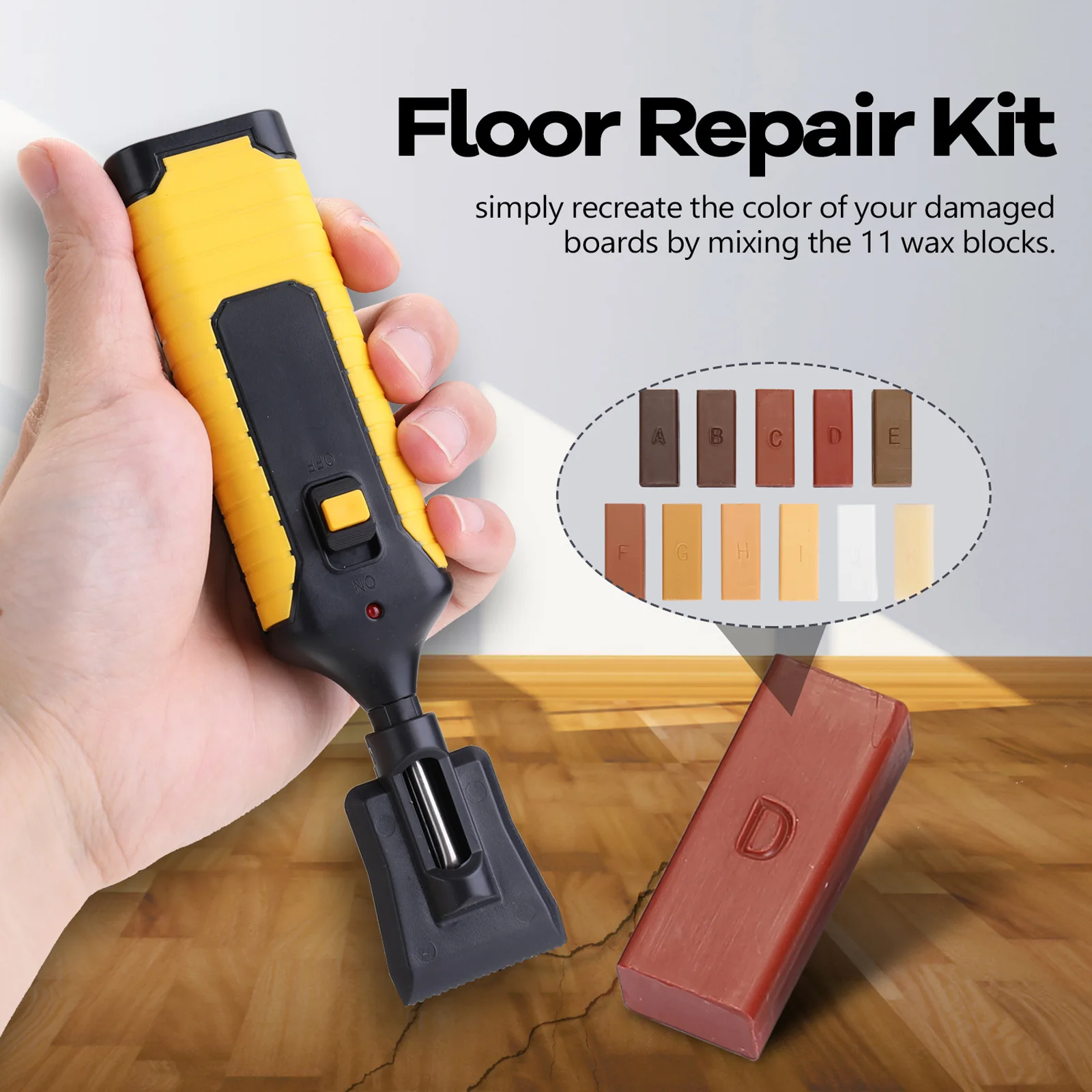 

O50 Ceramic Tile Repairing Tool Floor Repair Set DIY Furniture Repair Kit Repairing Crack Fill Tile Surface Repairing Tool Set