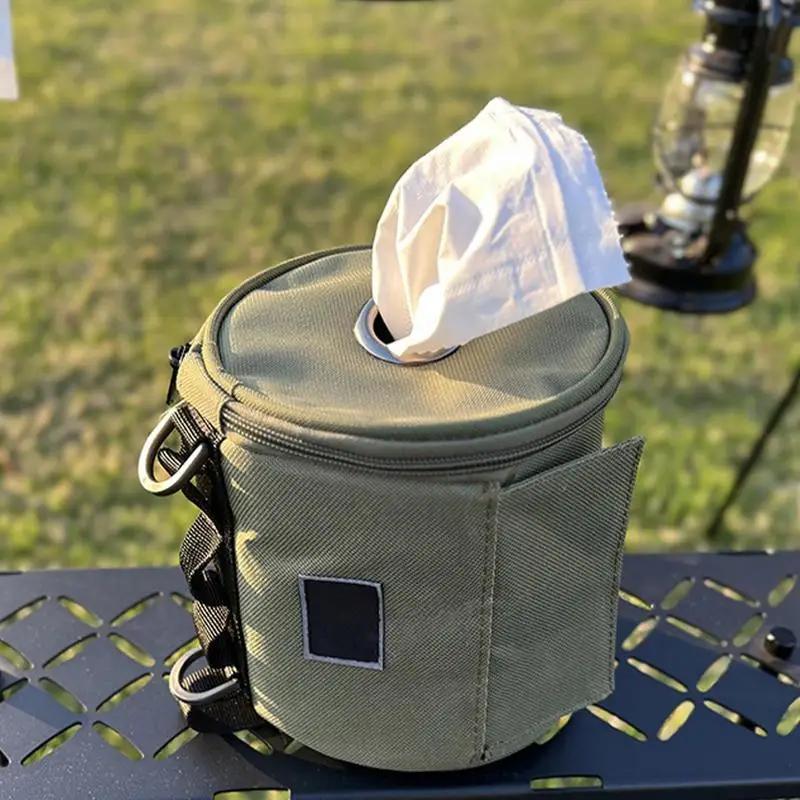 Camping Toilet Paper Case Waterproof Car Paper Towel Holder Reusable Camping Toilet Paper Holder Portable Roll Paper Storage Bag