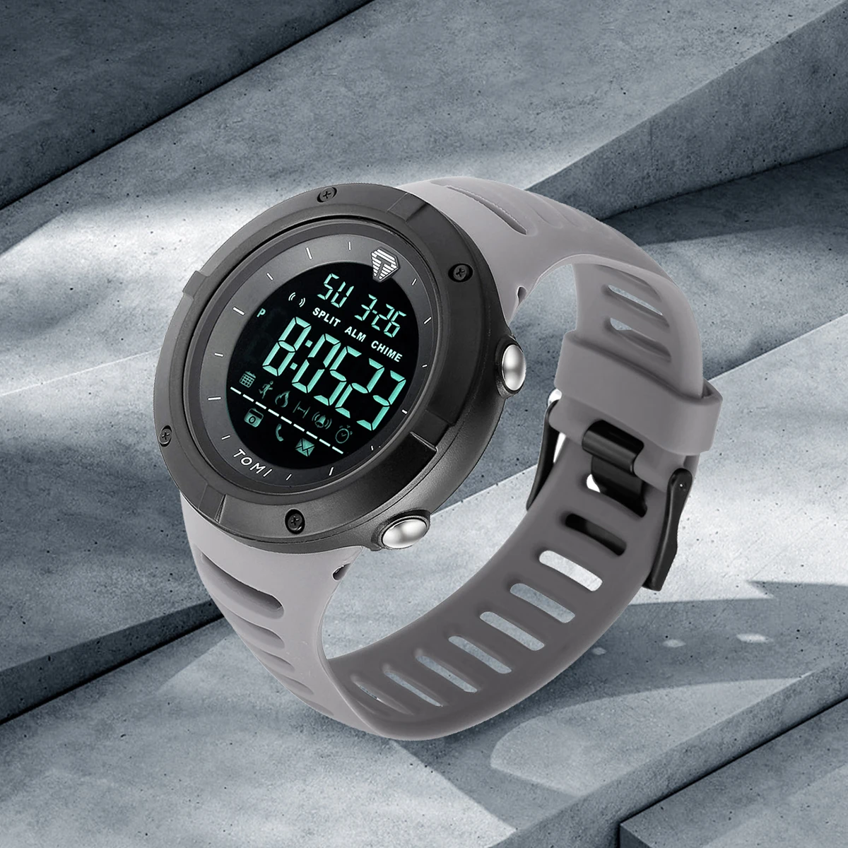 TOMI Men's Watch Night Glow Waterproof Fashion Digital TPU Material Sports Watch 2