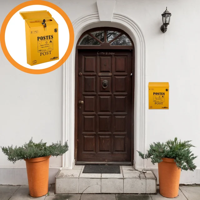 1 Pc Záró Levéldoboz Szüreti Javaslat Doboz Rusztikus Újságdoboz Vintage Dekoratív Öntött Otthon - Image 3