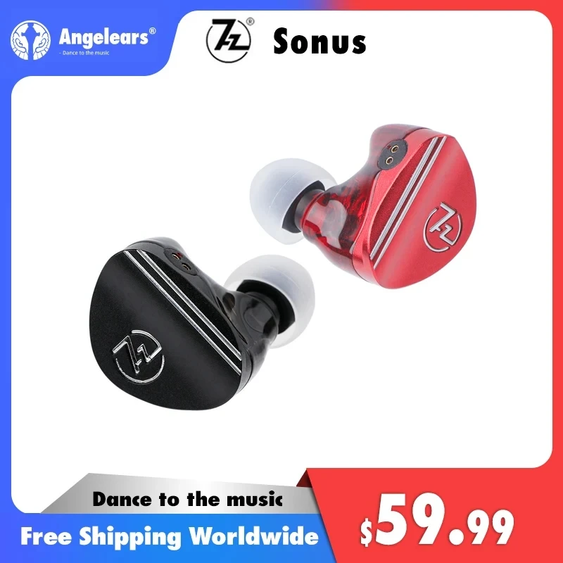 

Наушники-вкладыши Sonus 1DD + 1BA Hybrid IEM, Hi-Fi наушники со съемным высококлассным посеребренным кабелем OCC для аудиофилов, музыкантов, 7 Гц