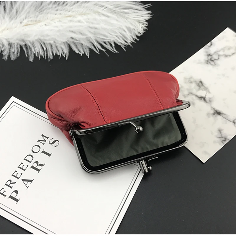 Women Mini Coin Purse Female Genuine Leather Sheepskin Metal Hasp Change Card Holder Small Wallet Money Bag BELLO TUTTI Original