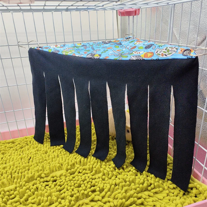 Guinea Pig Hammock Pet Hideout Cage Accessories Hamster Tent Nest Bed Corner Tassel Shelter for Chinchilla Hedgehog Squirrel