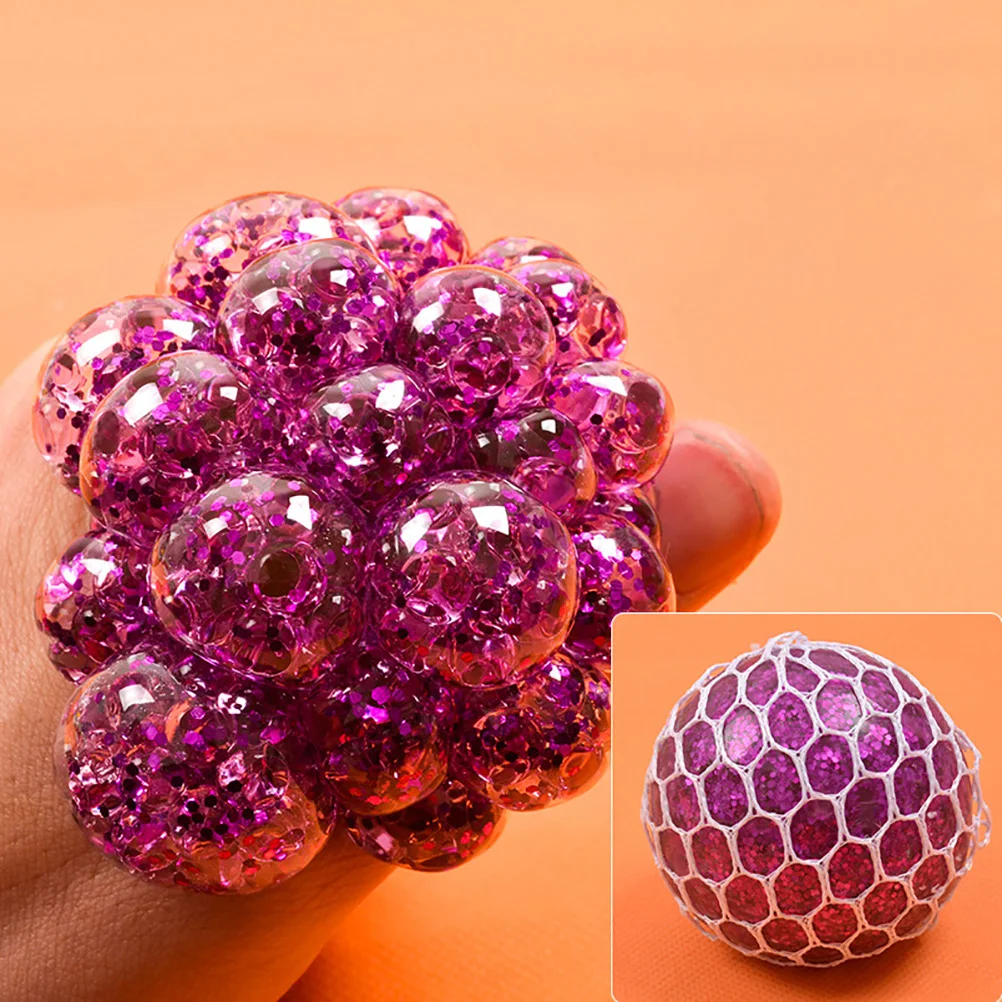 1PC Stress Relief Squeeze Grape Balls Relieve Pressure Hand Fidget Toy Rainbow Novetly Ball Mesh Squishy | Игрушки и хобби