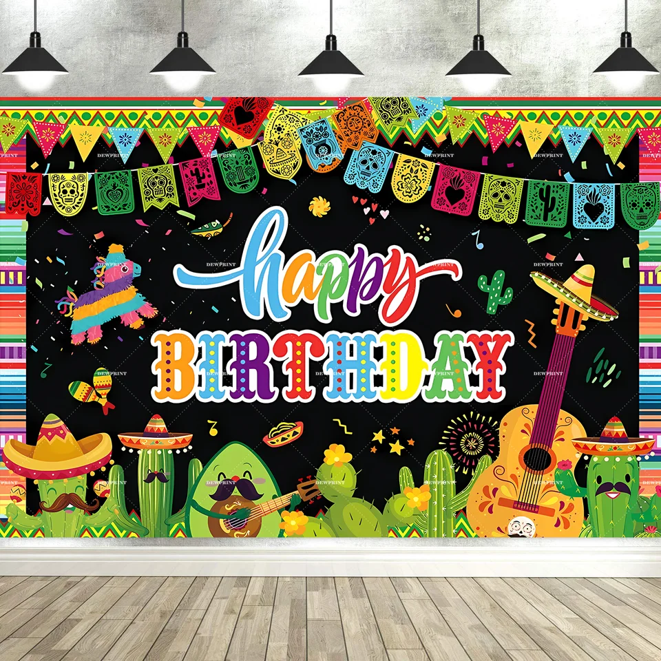 Personalised Happy Birthday Backdrop Background Banner Black And - View #11